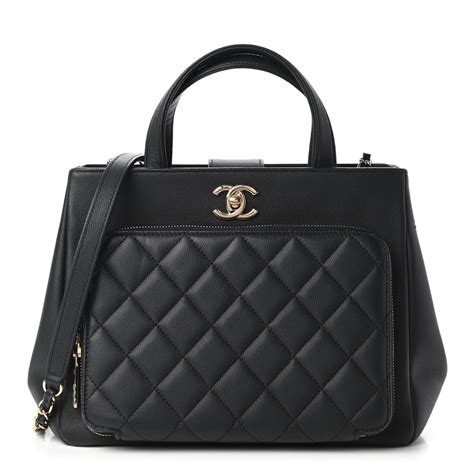 CHANEL Caviar Quilted Small Business Affinity Shopping Bag 